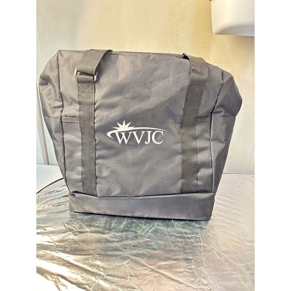 WVJC Gray Tote Bag Zipper Closure Carryall Travel Gym Work School - Picture 10 of 11